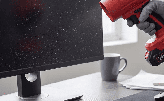Home Office cleanup with Wood Ranger blower